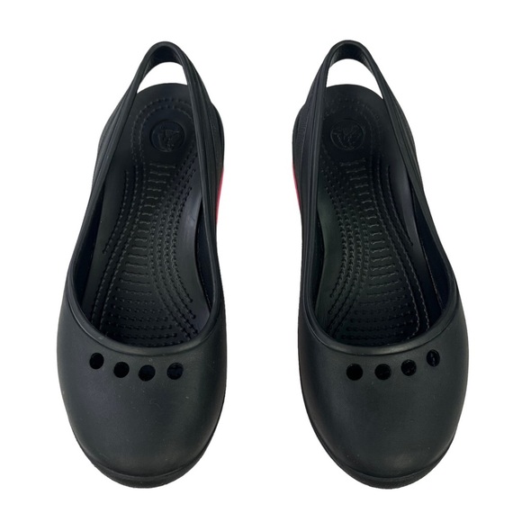 Crocs Tone Skylar Slingback Flats Black Pink Womens Size 6 - Picture 4 of 10